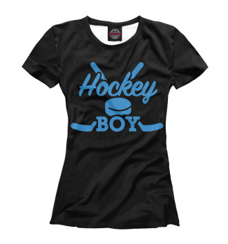 Женская Футболка Hockey Boy