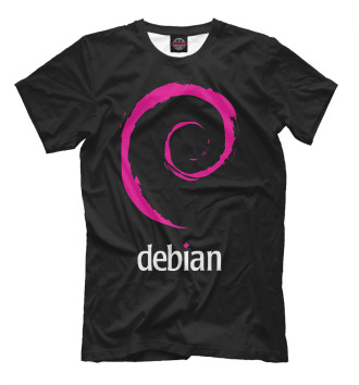 Мужская Футболка Debian Linux