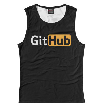 Майка для девочек GitHub в стиле Pornhub для веб-разработчиков