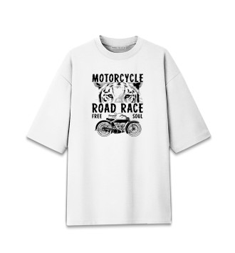 Мужская Хлопковая футболка оверсайз ROAD RACE