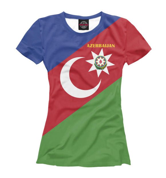 Футболка Azerbaijan - герб и флаг для девочек 