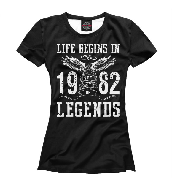 Футболка 1982 - рождение легенды для девочек 