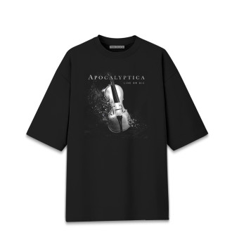 Хлопковая футболка оверсайз Apocalyptica