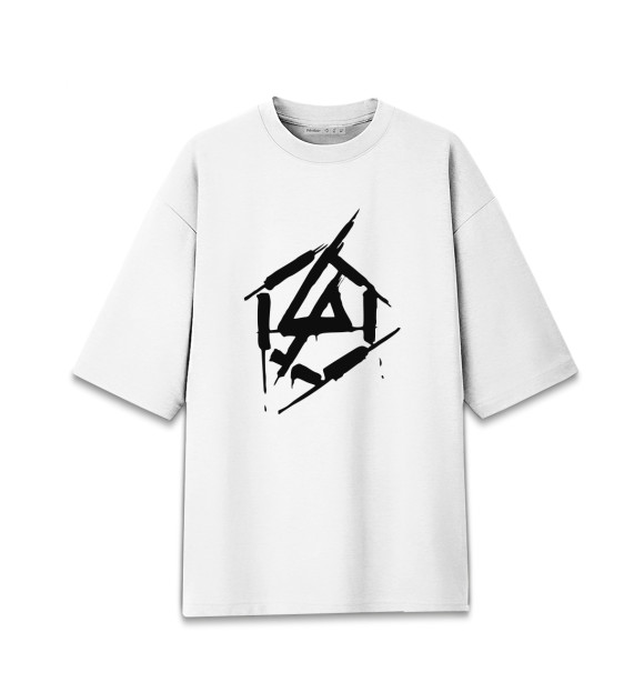 Женская Хлопковая футболка оверсайз Linkin park