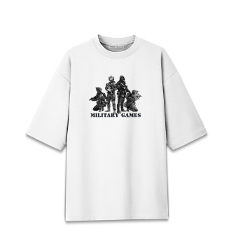 Хлопковая футболка оверсайз Military Games