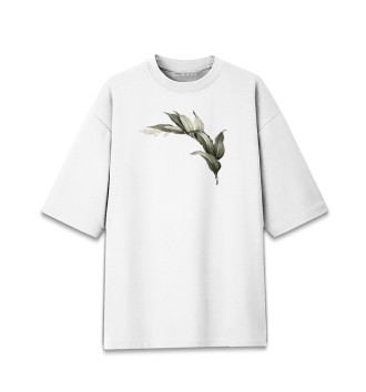 Хлопковая футболка оверсайз Растения