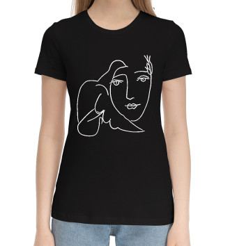 Женская Хлопковая футболка Лицо Мира Пабло Пикассо