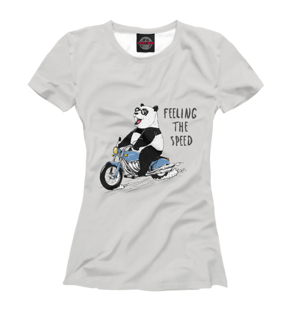 Футболка Панда на мотоцикле для девочек 