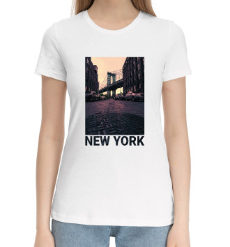 Женская Хлопковая футболка New York