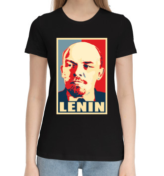 Женская Хлопковая футболка Lenin