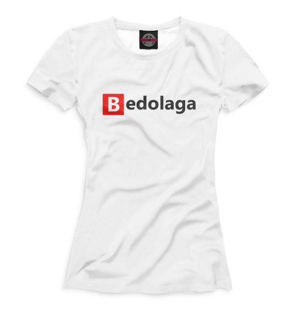 Футболка Bedolaga белый фон для девочек 