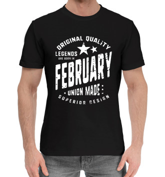 Хлопковая футболка Legends are rorn in February