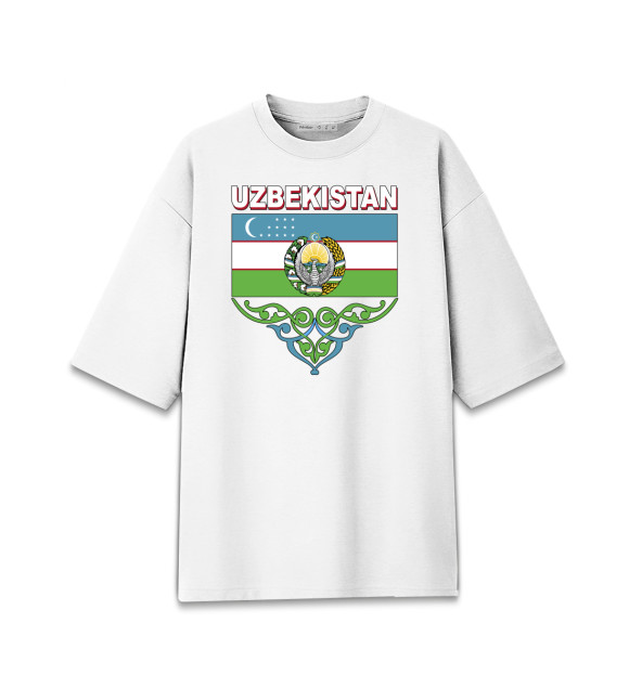 Женская Хлопковая футболка оверсайз Узбекистан