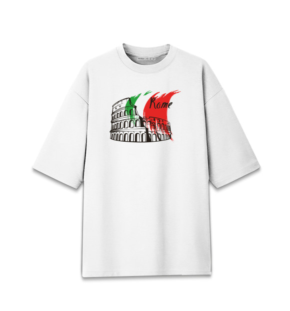 Женская Хлопковая футболка оверсайз Рим - Италия