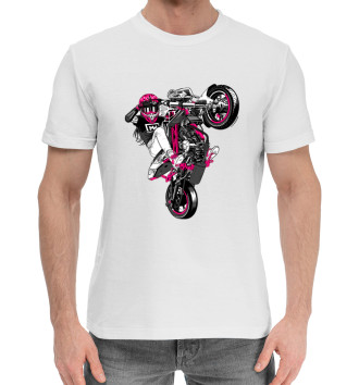 Хлопковая футболка Девушка на мотоцикле