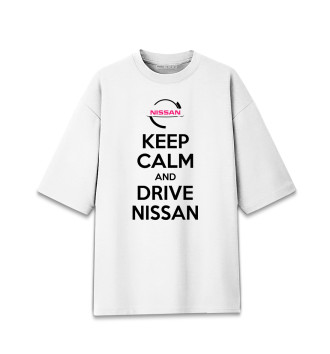 Хлопковая футболка оверсайз Будь спок и води Nissan