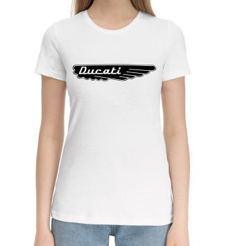 Женская Хлопковая футболка DUCATI