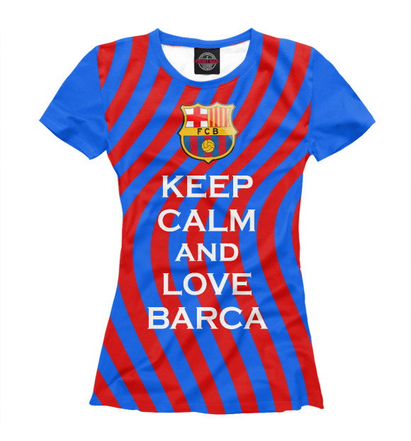 Футболка Keep Calm and Love Barca для девочек 