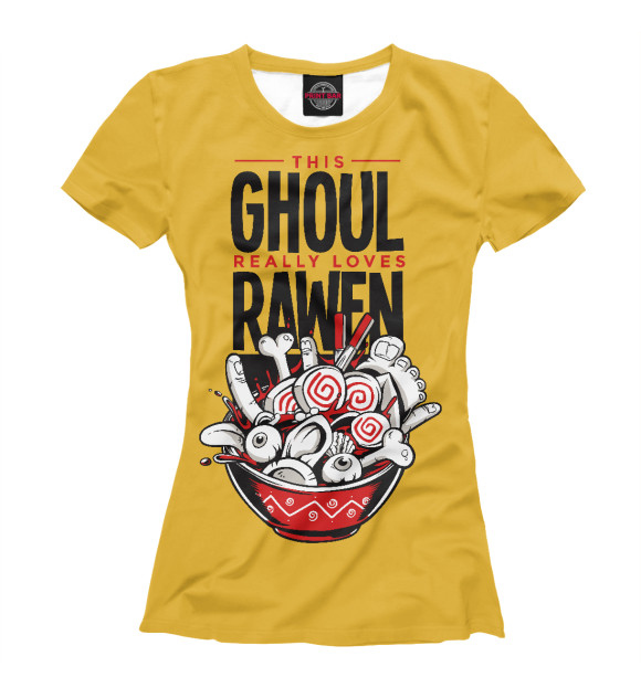 Футболка Raw Ghoul ramen для девочек 