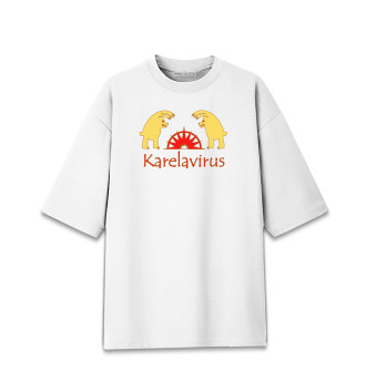Женская Хлопковая футболка оверсайз Karelavirus