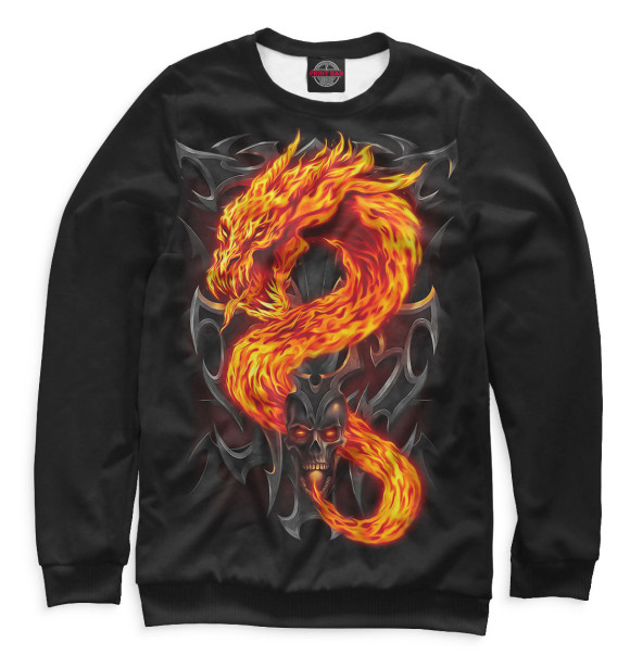Свитшот Огненный дракон для девочек 