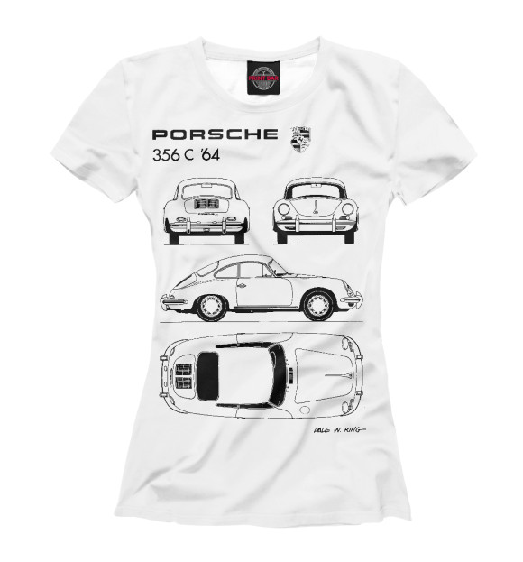 Футболка Porsche 356 C '64 для девочек 