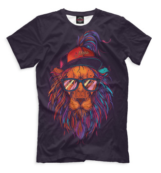 Футболка для мальчиков Lion with glasses
