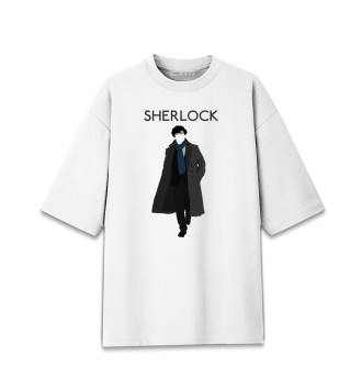 Хлопковая футболка оверсайз Шерлок