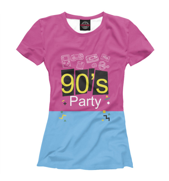 Футболка 90's Party Назад в девяностые для девочек 