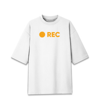 Хлопковая футболка оверсайз REC