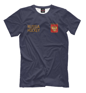 Мужская Футболка Russia hockey