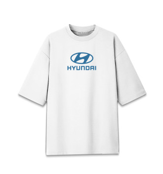Хлопковая футболка оверсайз Hyundai