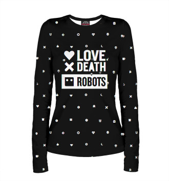 Женский Лонгслив Love, Death + Robots logo