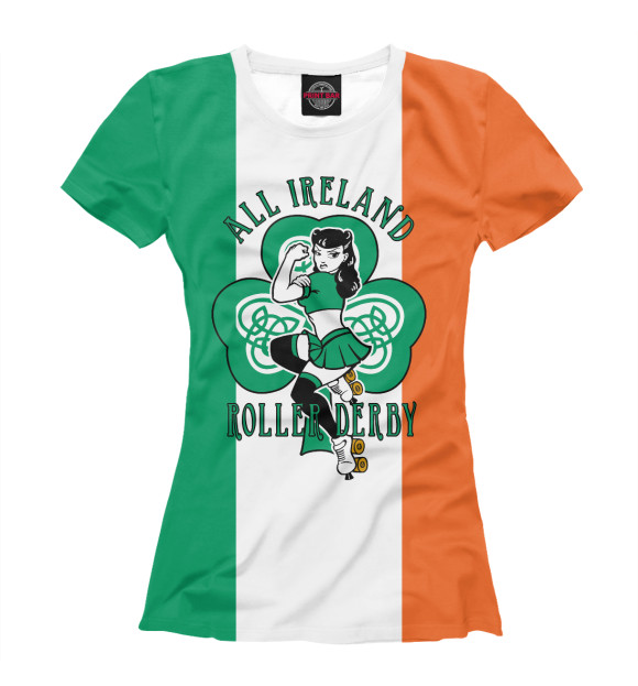 Футболка Ирландия, Roller Derby для девочек 