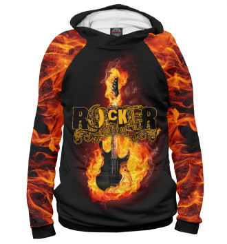 Худи для девочек Fire Guitar Rocker