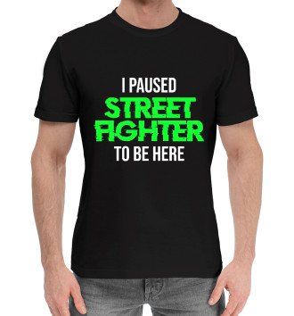 Хлопковая футболка I Paused Street Fighter