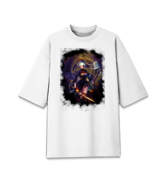 Мужская Хлопковая футболка оверсайз Nier Automata 2b dark