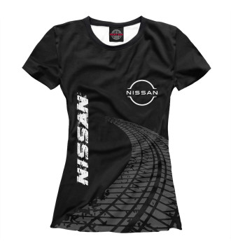 Женская Футболка Nissan Speed Tires (черный)