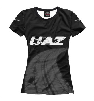 Женская Футболка UAZ Speed Tires на темном