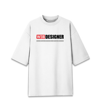 Хлопковая футболка оверсайз WEB Designer