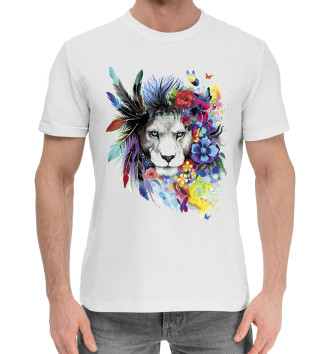 Хлопковая футболка Color lion