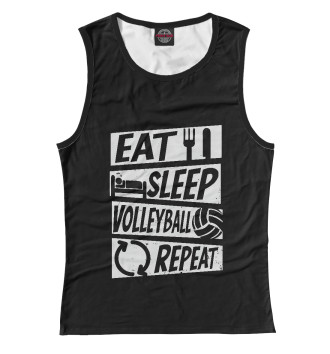 Женская Майка Eat, Sleep, Volleyball