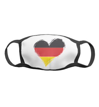 Женская Маска Сердце Германии (флаг)