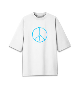 Женская Хлопковая футболка оверсайз Peace