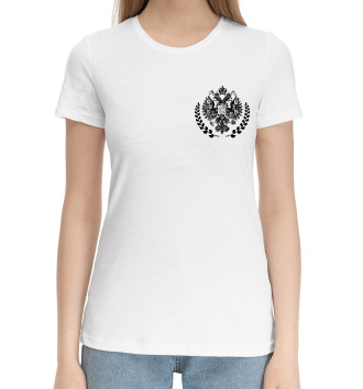 Женская Хлопковая футболка Российская Империя - Герб