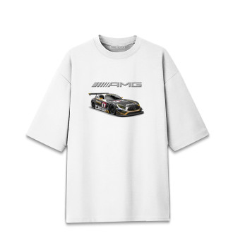 Хлопковая футболка оверсайз Mercedes AMG Motorsport