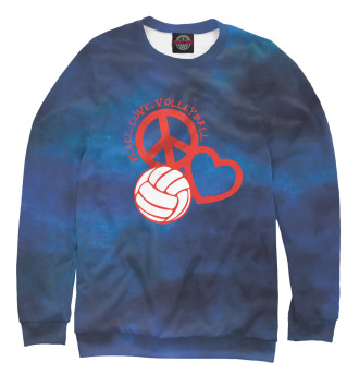 Свитшот для мальчиков Peace-Love-Volleyball