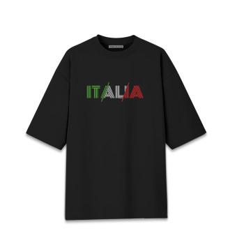 Женская Хлопковая футболка оверсайз Italia