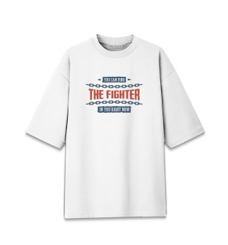 Хлопковая футболка оверсайз THE FIGHTER