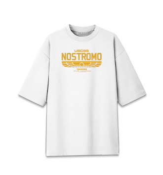 Хлопковая футболка оверсайз Nostromo